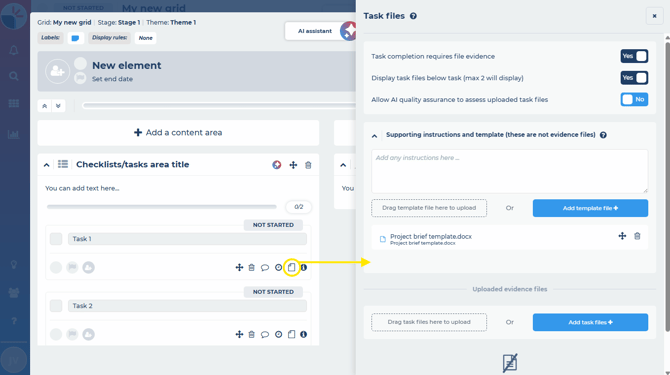 task-file-evidence-settings